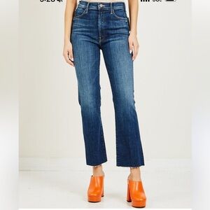 MOTHER THE HUSTLER ANKLE FRAY JEANS IN LUST FOR LIFE SIZE 26